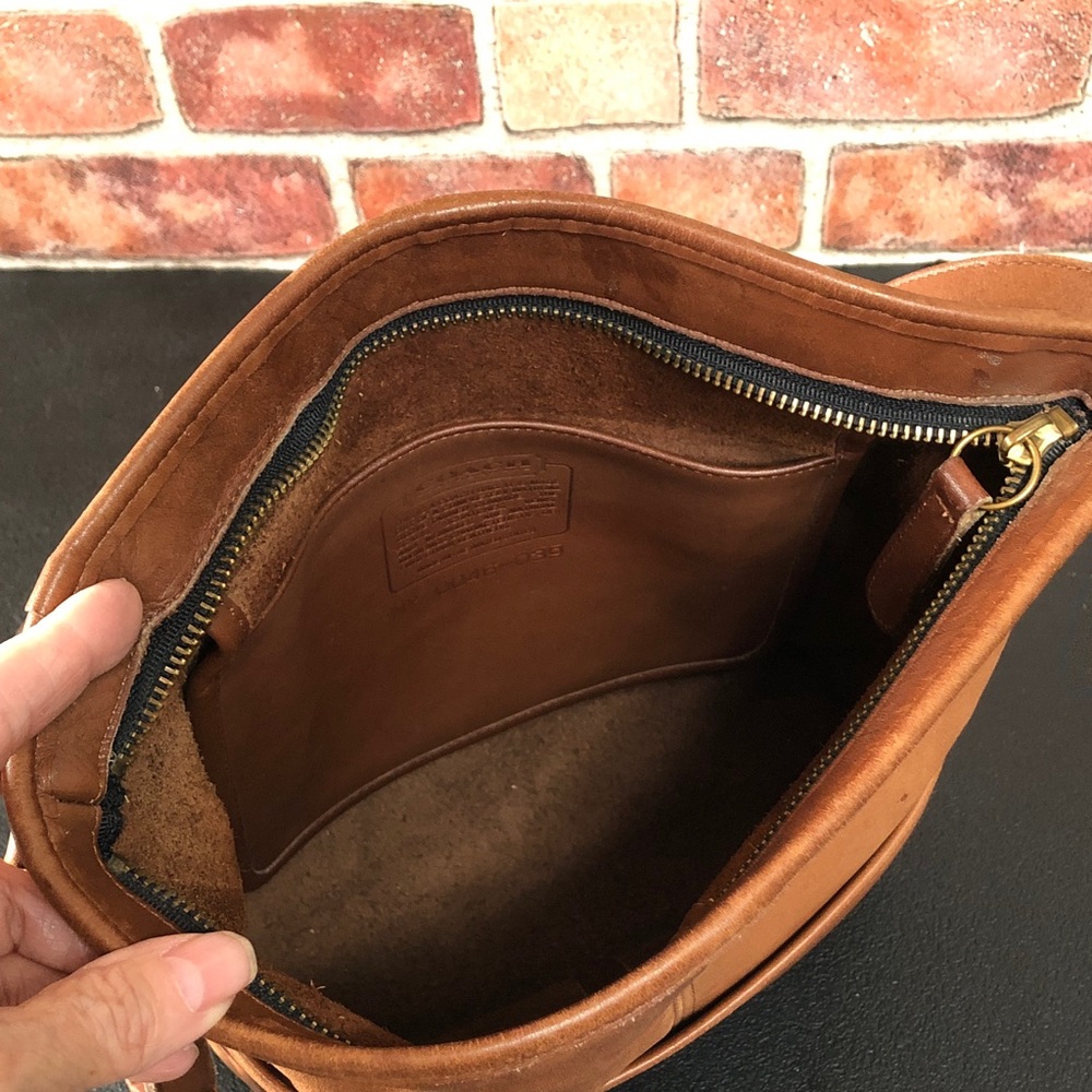 Vintage Coach Bleeker Feeder Bucket Bag British Tan Crossbody Shoulder - Picture 13 of 15